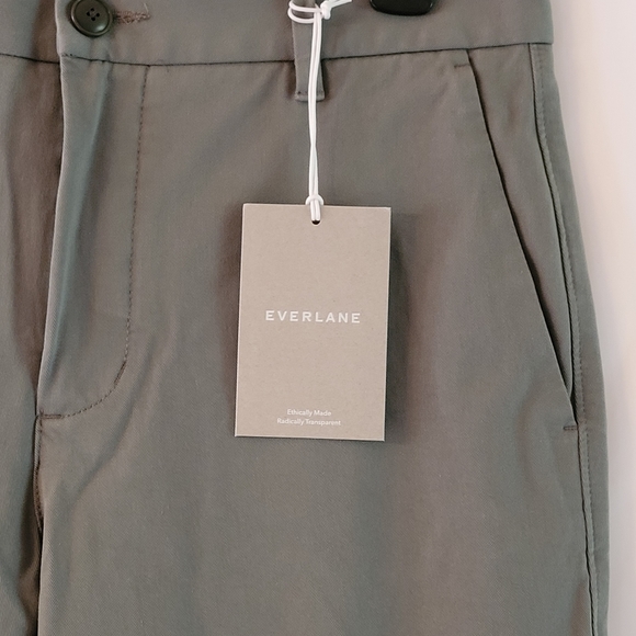 EVERLANE 9" Slim Fit Shorts - Pewter Green - Picture 5 of 14